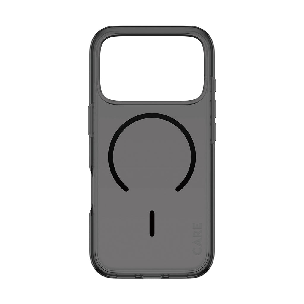 PanzerGlass CARE™ by ® Smokey Case w. Black MagSafe iPhone 17 Pro coque de protection pour téléphones portables Housse Noir