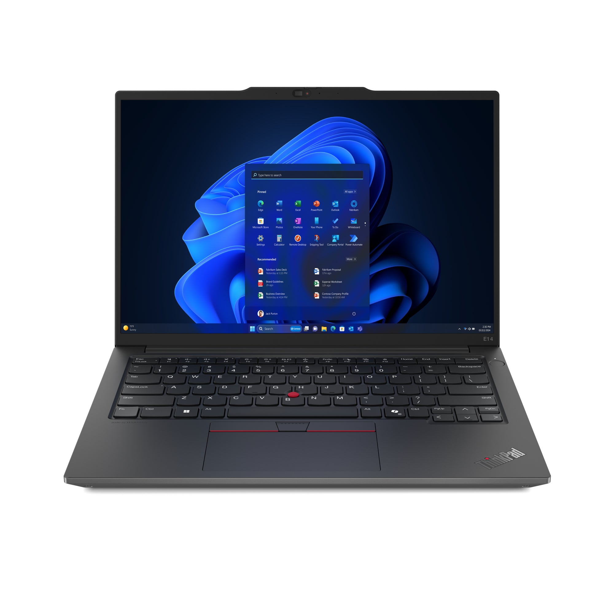 Lenovo ThinkPad E14 Gen 6 (Intel) Intel Core Ultra 7 155H Ordinateur portable 35,6 cm (14") WUXGA 16 Go DDR5-SDRAM 512 Go SSD Wi-Fi 6E (802.11ax) Windows 11 Pro Nordique Noir