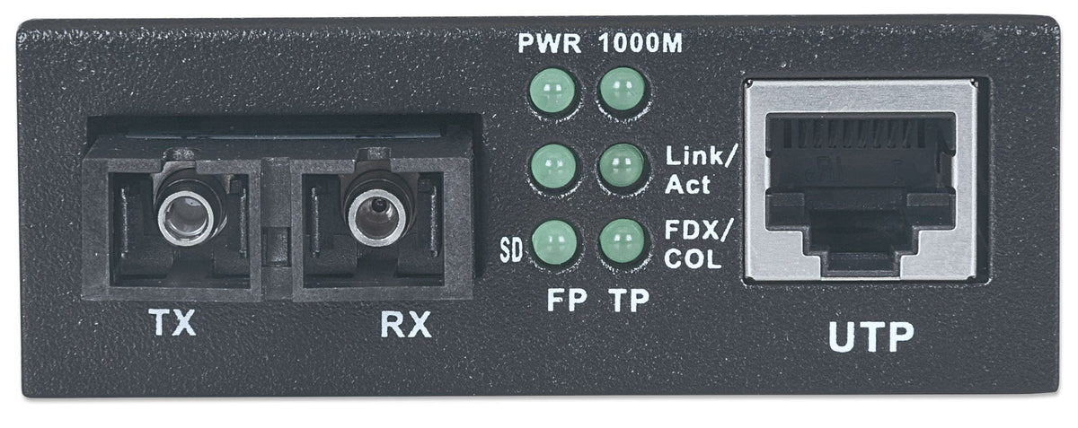 Intellinet 507349 Convertisseur de Support Réseau 1000 Mbit/s 1310 nm Monomode Noir