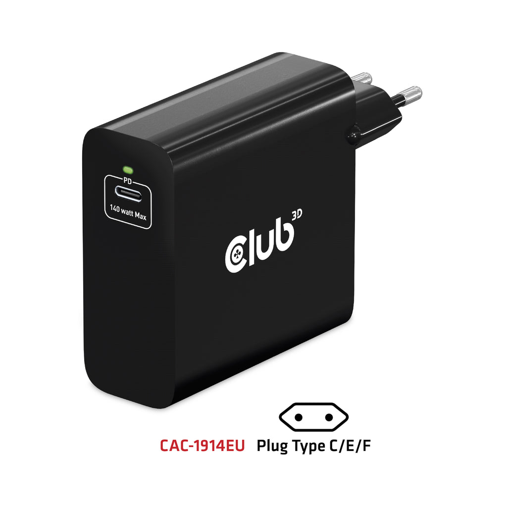 Club 3D CAC-1914EU Adaptateur d'Alimentation GaN 140W