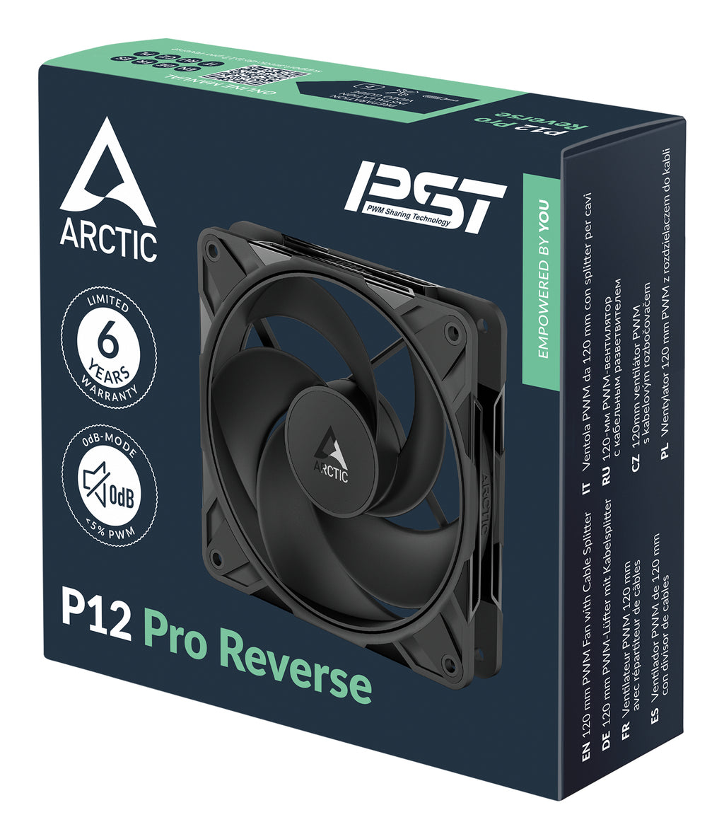 ARCTIC Freezer P12 Pro Reverse Boitier PC Ventilateur 12 cm Noir 1 pièce(s)