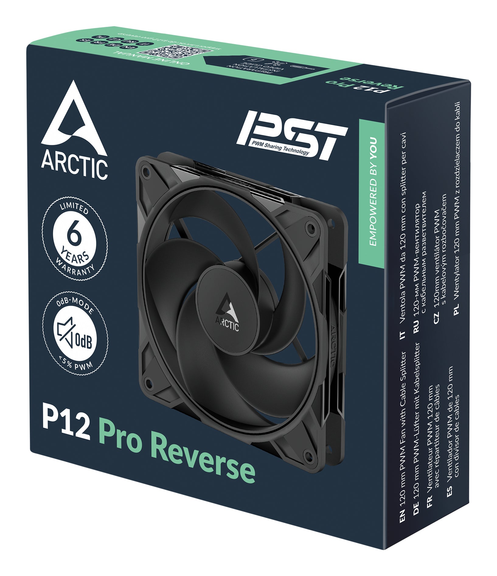 ARCTIC Freezer P12 Pro Reverse Boitier PC Ventilateur 12 cm Noir 1 pièce(s)