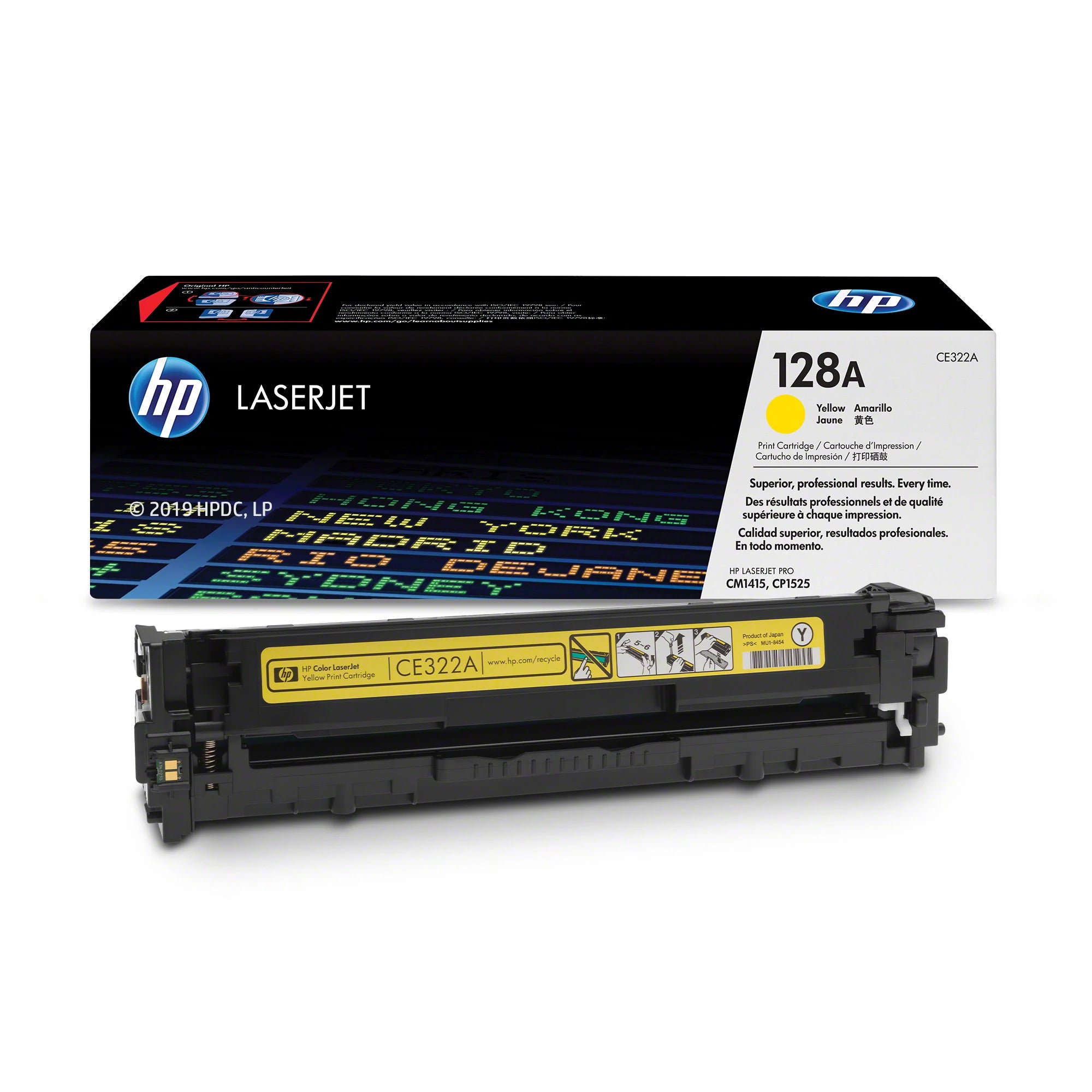HP 128A toner LaserJet jaune authentique