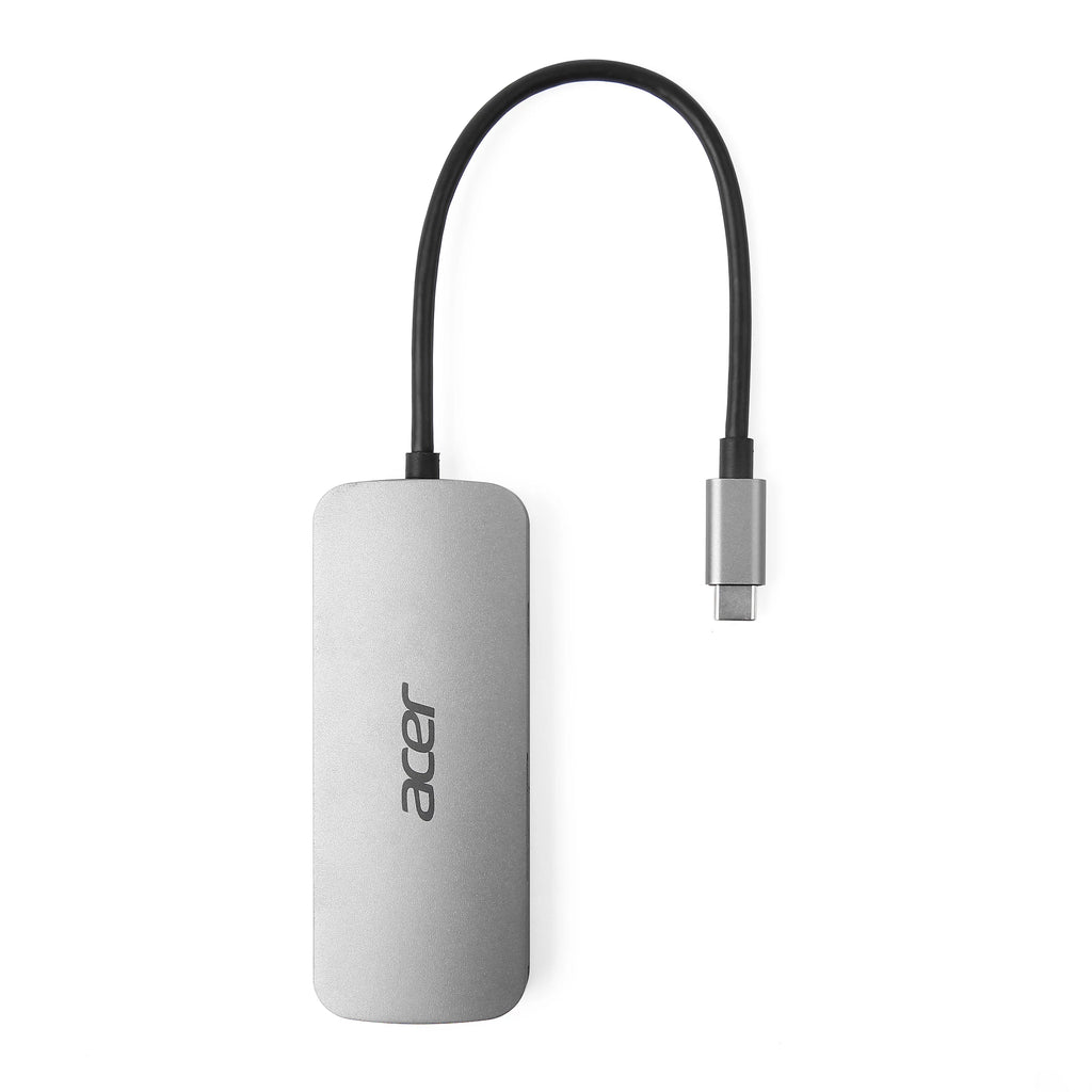 Acer Adaptateur USB-C 7-en-1 Argent, USB 3.2 Gen 1, Power Delivery 100W, 4K