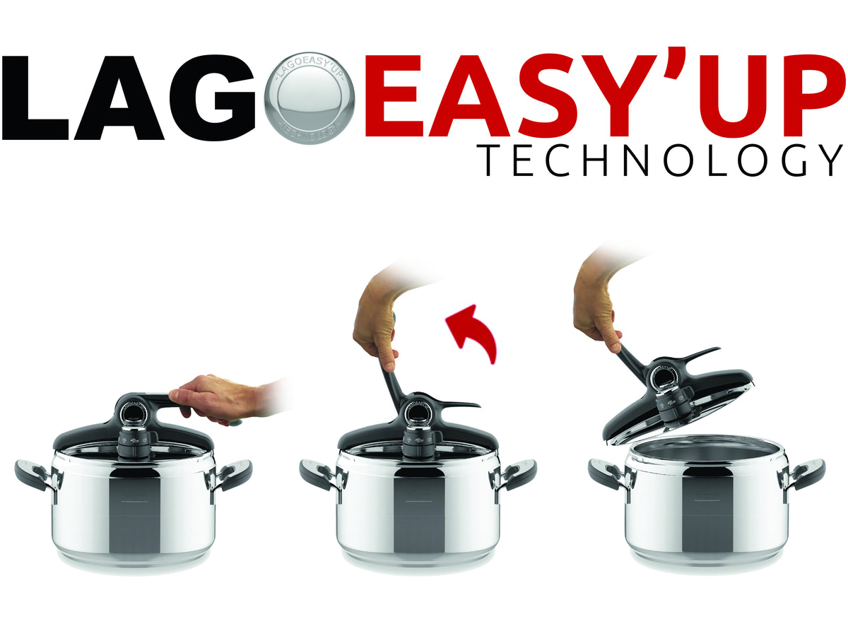 Lagostina Mia Lagoeasy'up Marmite 5 L en Acier Inoxydable