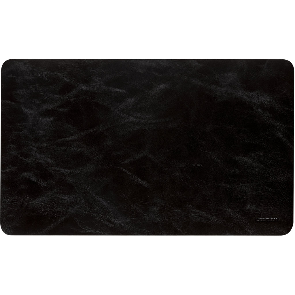 Tapis de Souris et Sous-main COSMGTBL1213 en Cuir Pleine Fleur, Noir