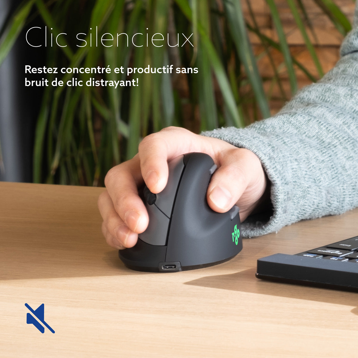 R-Go Tools Souris Ergonomique R-Go HE Break avec logiciel de pause, droiter, grand (longueur de la main > 185 mm), bluetooth, noir