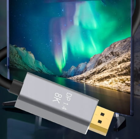 Câble USB-C vers DisplayPort 8K, 5K, 4K, DisplayPort, MacBook, Thunderbolt 3.0/4.0, 240 Hz, Zenwire ZC-1