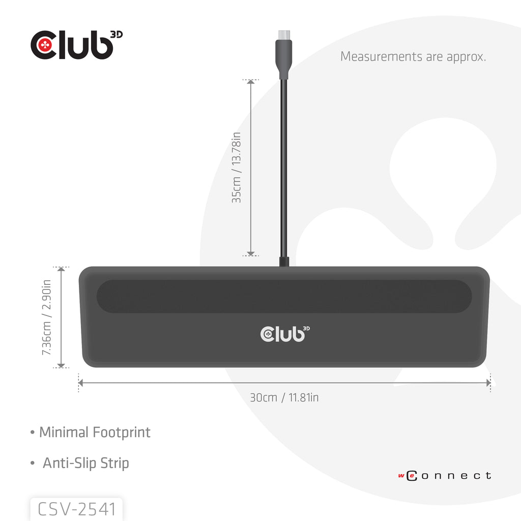 CLUB3D CSV-2541 Station d'accueil USB 3.2 Gen 1 Type-C, Noir
