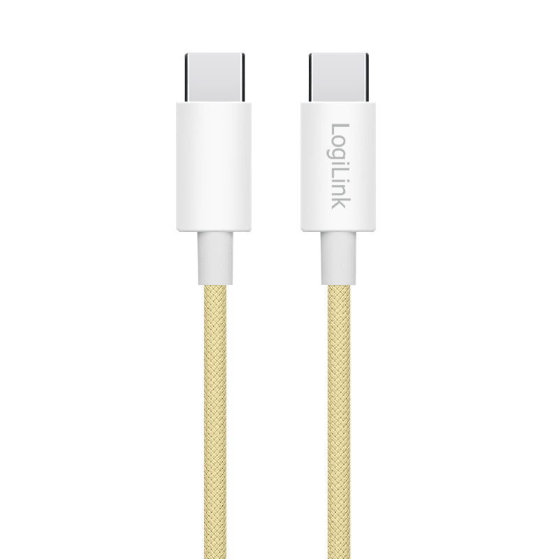 LogiLink CU0349 câble USB USB 2.0 1 m USB C 0,48 Gbit/s 60 W Jaune - vue 2