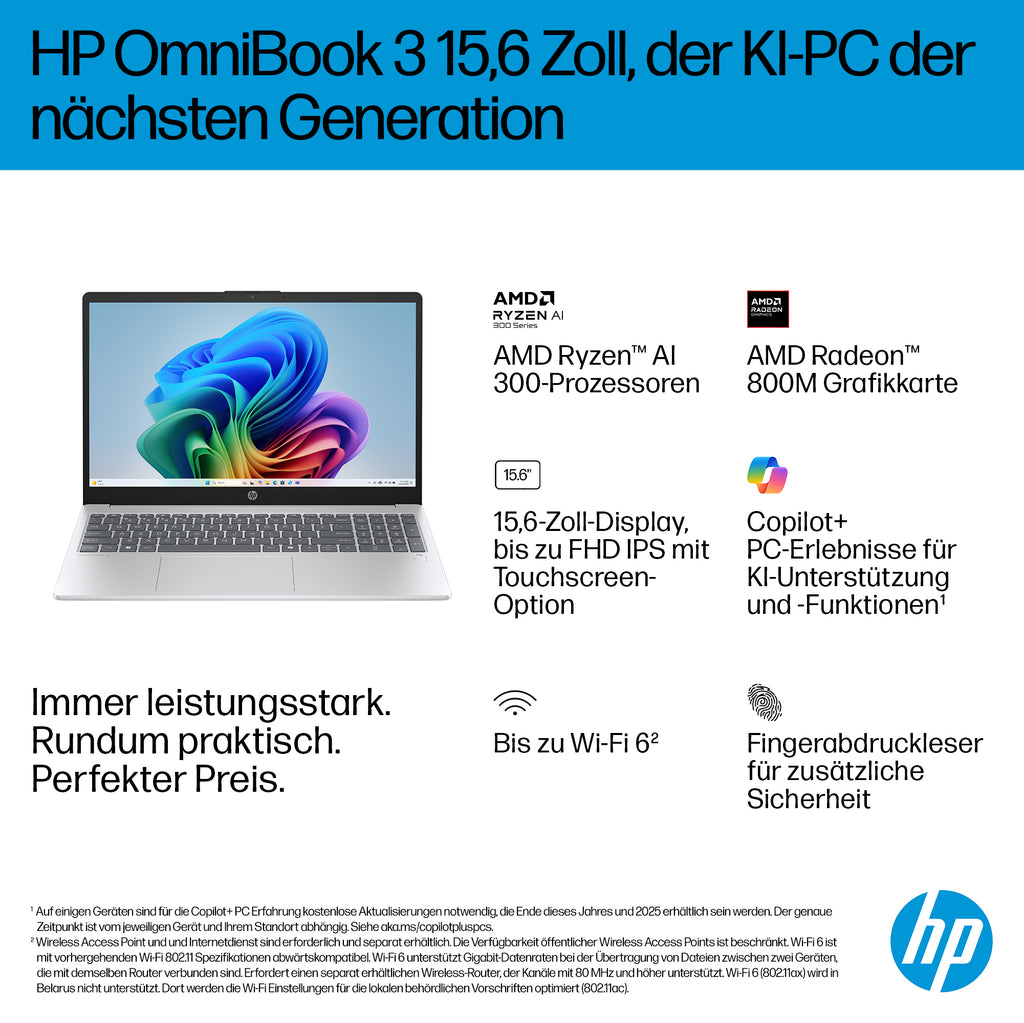 HP OmniBook 3 NGAI 15-fn0653ng 39,6cm (15,6 ) AI5 16GB 1TB SSD