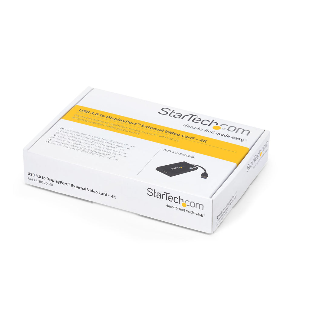 StarTech.com Adaptateur USB 3.0 vers DisplayPort 4K 30Hz Ultra HD Certifié DisplayLink
