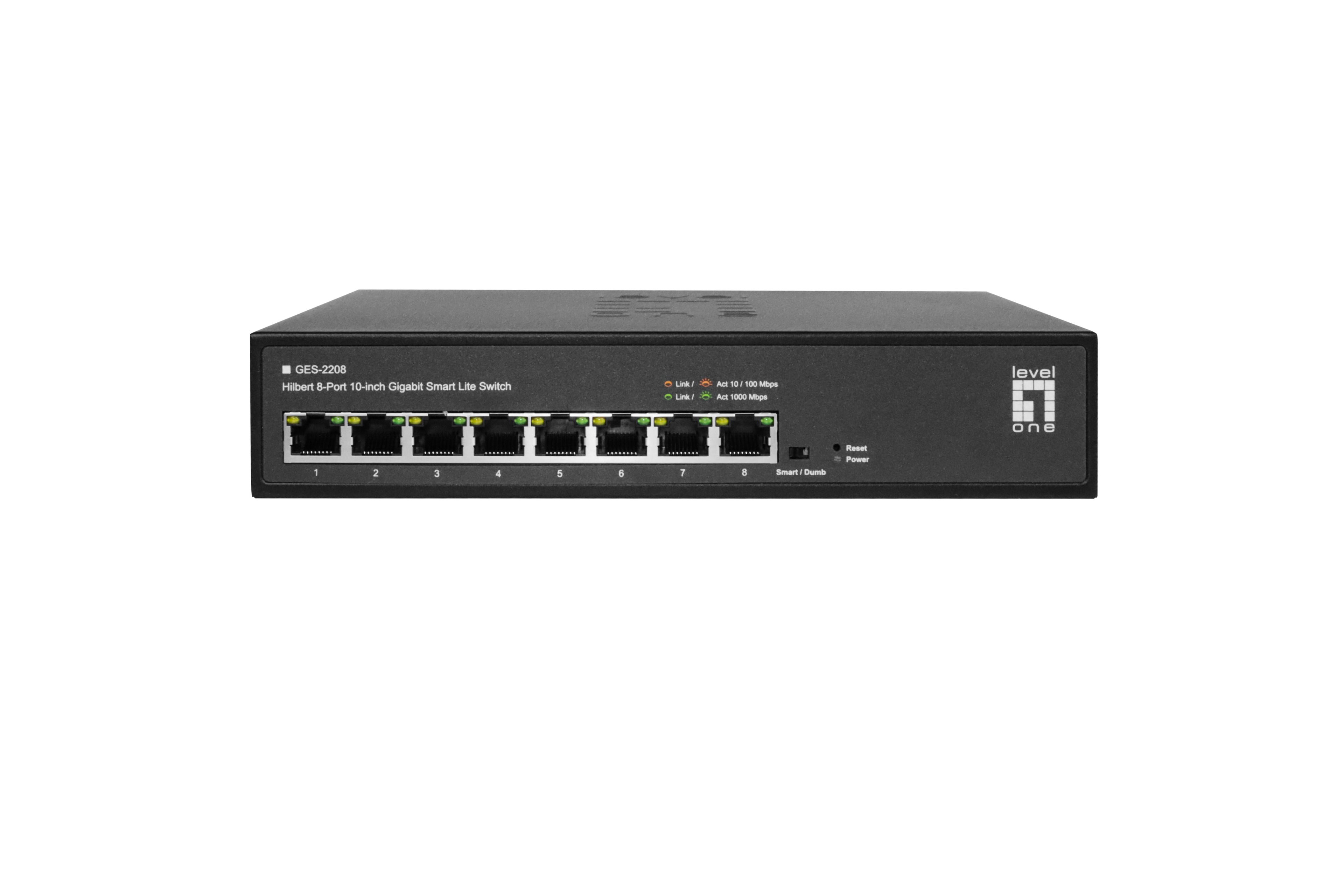 LevelOne GES-2208 commutateur réseau Géré L2 Gigabit Ethernet (10/100/1000) Noir