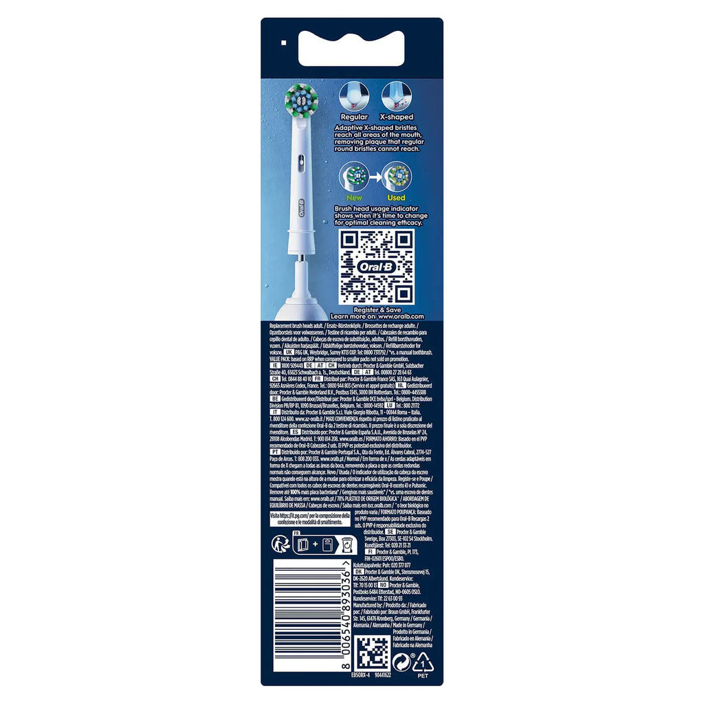 Oral-B CrossAction 4 pièce(s) Blanc