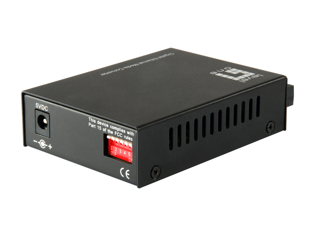 LevelOne GVT-2002 Convertisseur de Média 1000 Mbit/s 1310 nm Monomode Noir