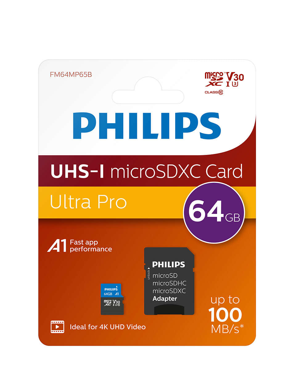 Philips FM64MP65B 64 Go MicroSDXC UHS-I Classe 10