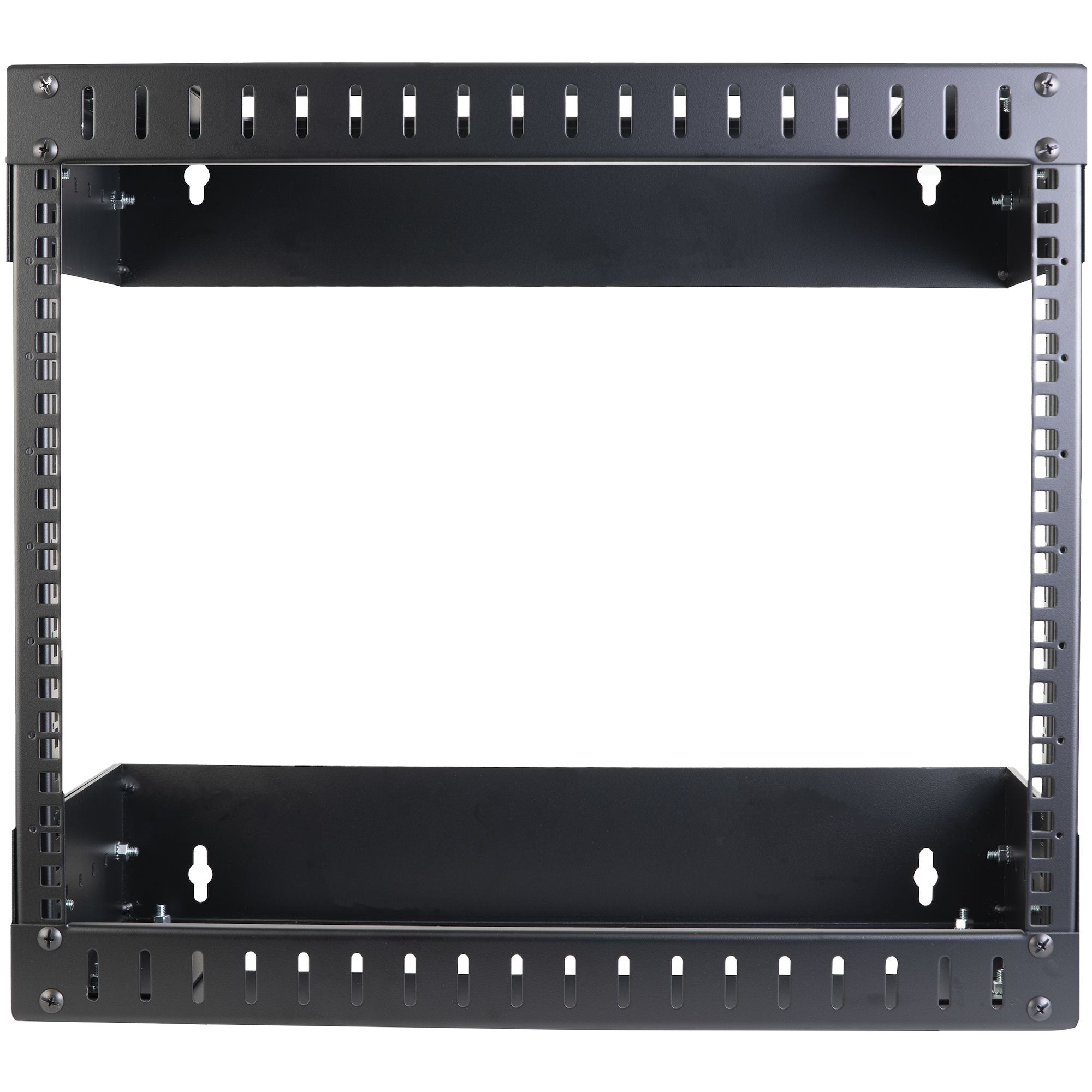 StarTech.com Rack Réseau Mural 8U à 2 Montants, Rack Serveur 19" à Cadre Ouvert avec Profondeur Ajustable, Rack de Données Mural pour IT/AV/Panneau de Patch/ Equipement IT - Écrous et Vis de Fixation Inclus