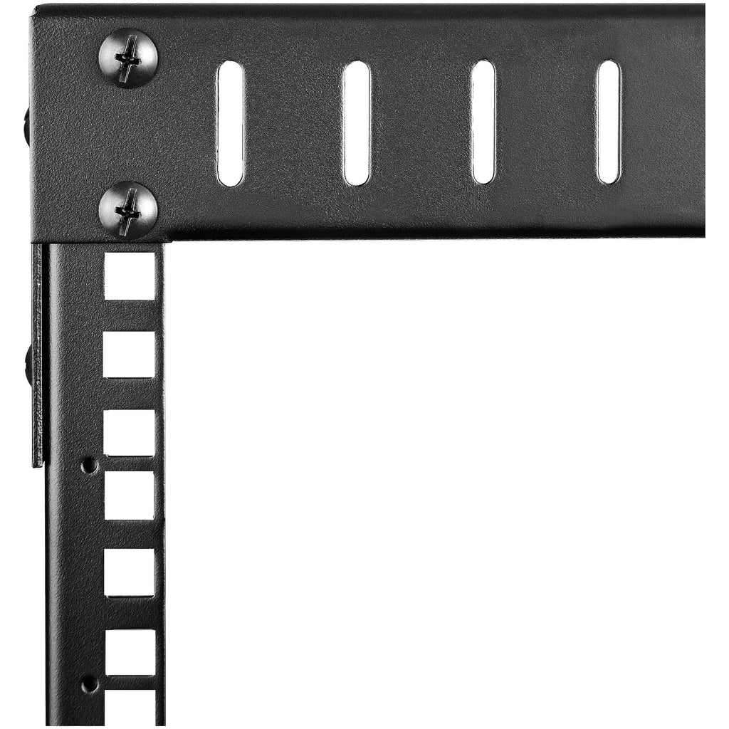 StarTech.com Rack Réseau Mural 8U à 2 Montants, Rack Serveur 19" à Cadre Ouvert avec Profondeur Ajustable, Rack de Données Mural pour IT/AV/Panneau de Patch/ Equipement IT - Écrous et Vis de Fixation Inclus