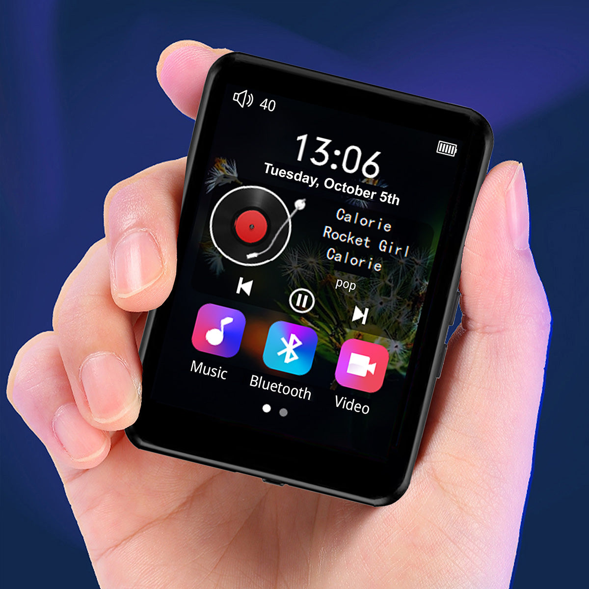 Lecteur portable MP3/MP4 avec Bluetooth, radio FM, dictaphone, carte SD et écouteurs - 36 Go - Zenwire P1