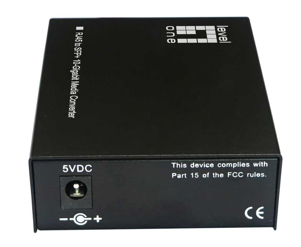 LevelOne GVT-2051 convertisseur de support réseau 10000 Mbit/s Noir