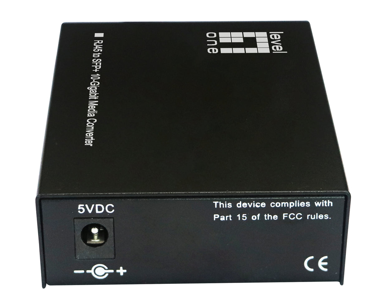 LevelOne GVT-2051 convertisseur de support réseau 10000 Mbit/s Noir