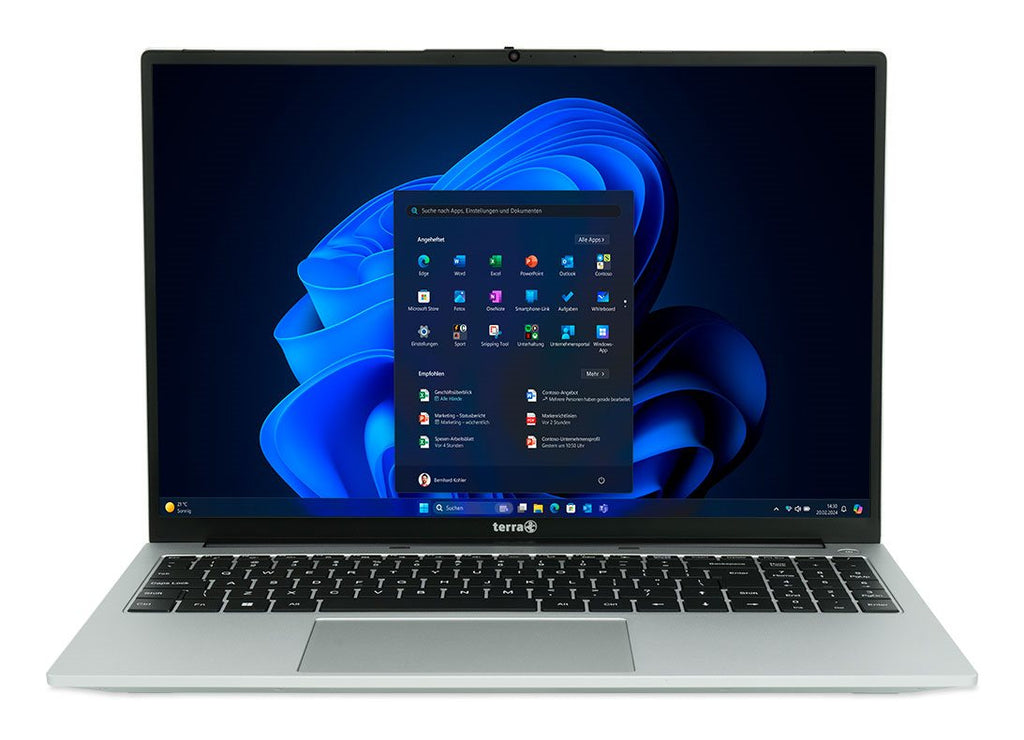 TERRA 1610R Intel® Core™ i5 i5-1334U Ordinateur portable 40,6 cm (16") WUXGA 16 Go DDR4-SDRAM 512 Go SSD Wi-Fi 6 (802.11ax) Windows 11 Pro Allemand Noir, Argent