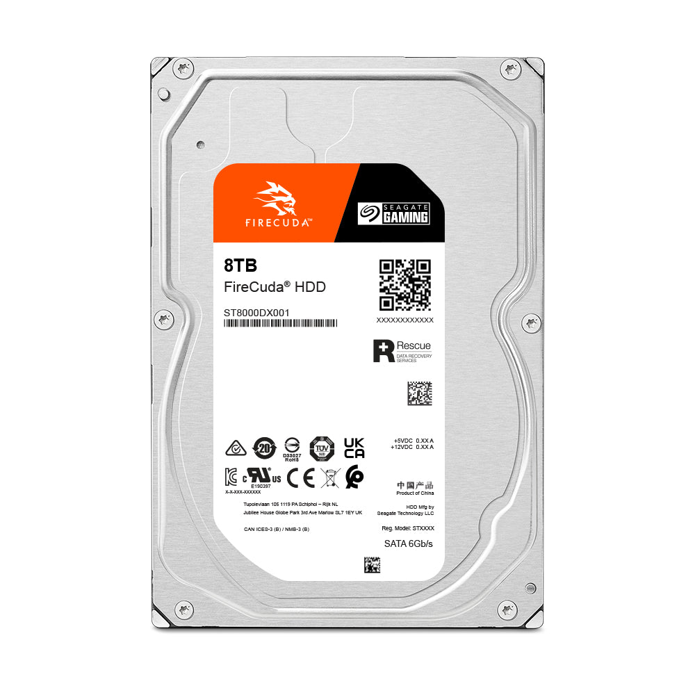 Seagate FireCuda ST8000DXA01 disque dur 8 To 7200 tr/min 256 Mo 3.5" Série ATA III