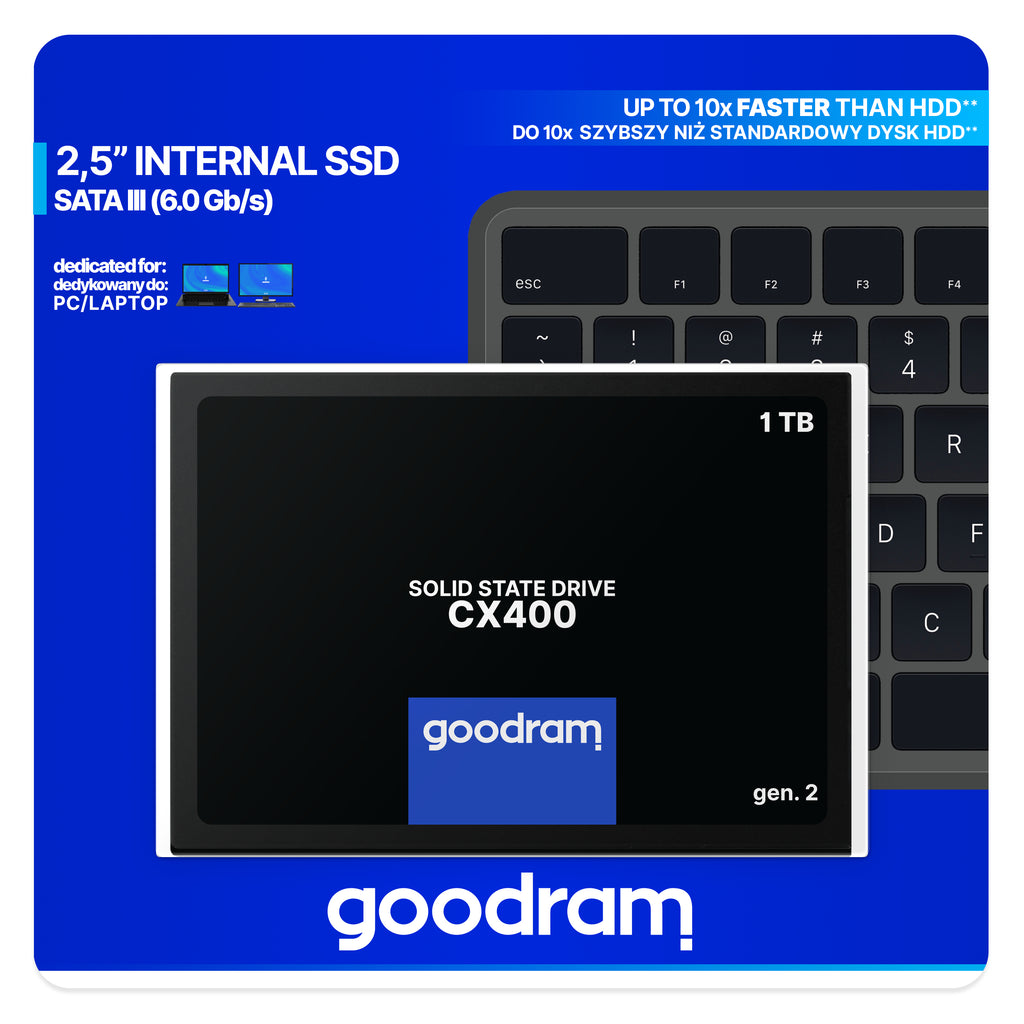 Goodram CX400 gen.2 1 To 2.5" Série ATA III 3D TLC NAND
