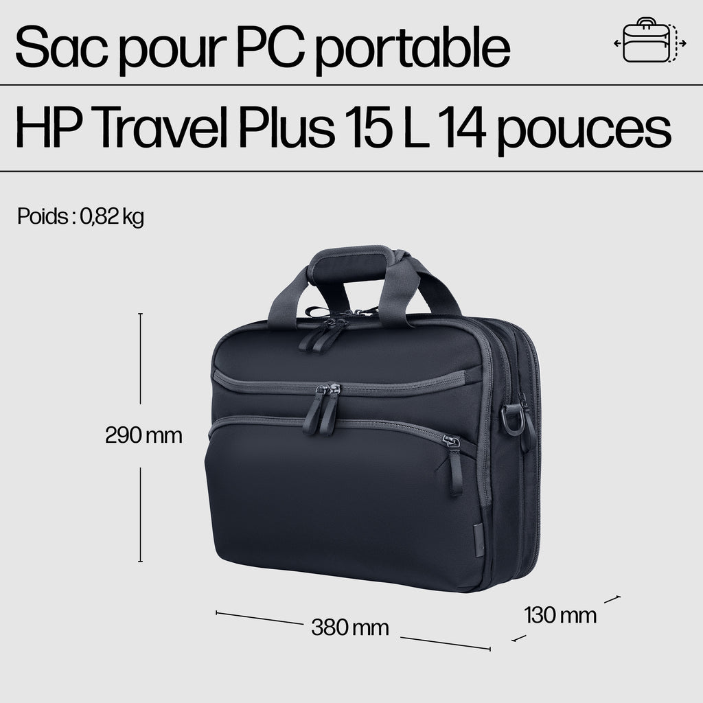 HP Sac pour ordinateur portable Travel Plus 15 litres 14 pouces - vue 3