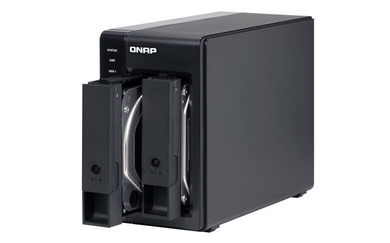 QNAP TR-002 Boîtier de Stockage RAID pour Disques Durs et SSD 2,5/3,5 pouces, Noir
