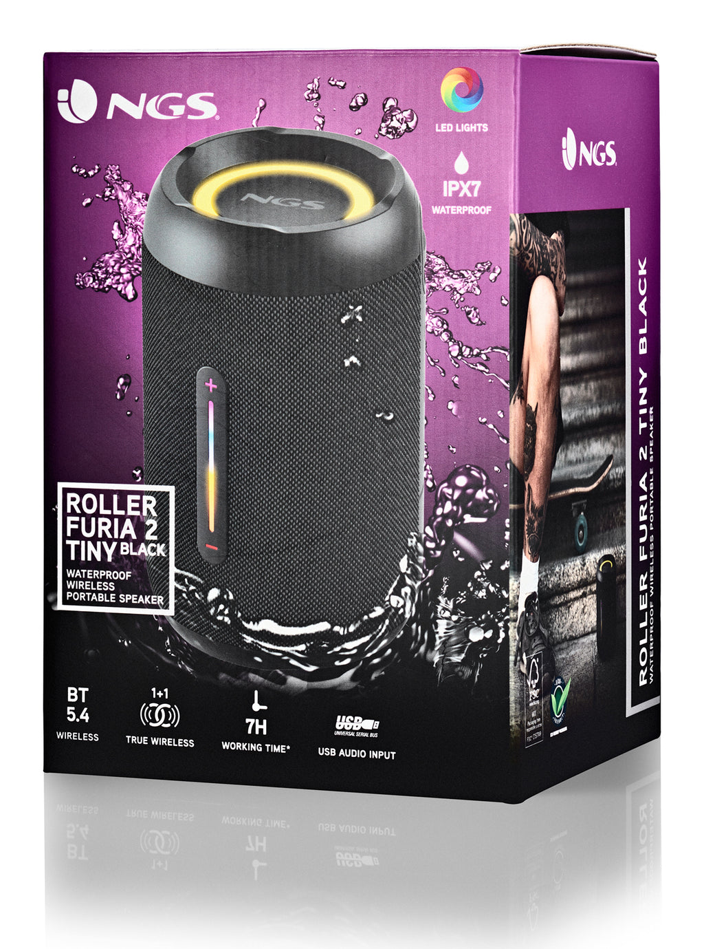 NGS ROLLER FURIA 2 TINY Enceinte portable stéréo Noir 10 W