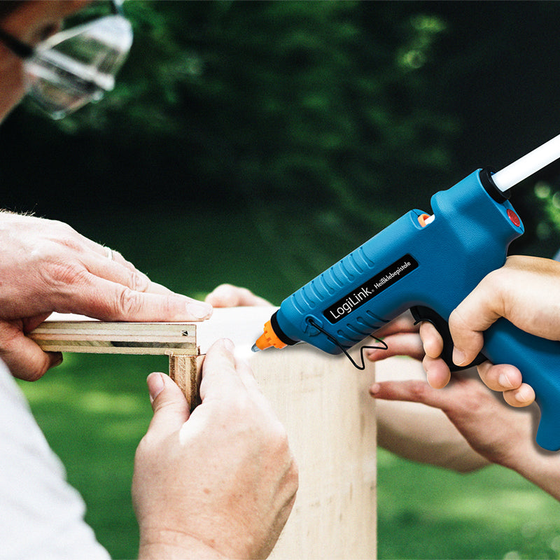 LogiLink WZ0052 pistolet et stylo à colle chaude Pistolet à colle chaude Bleu 80 W