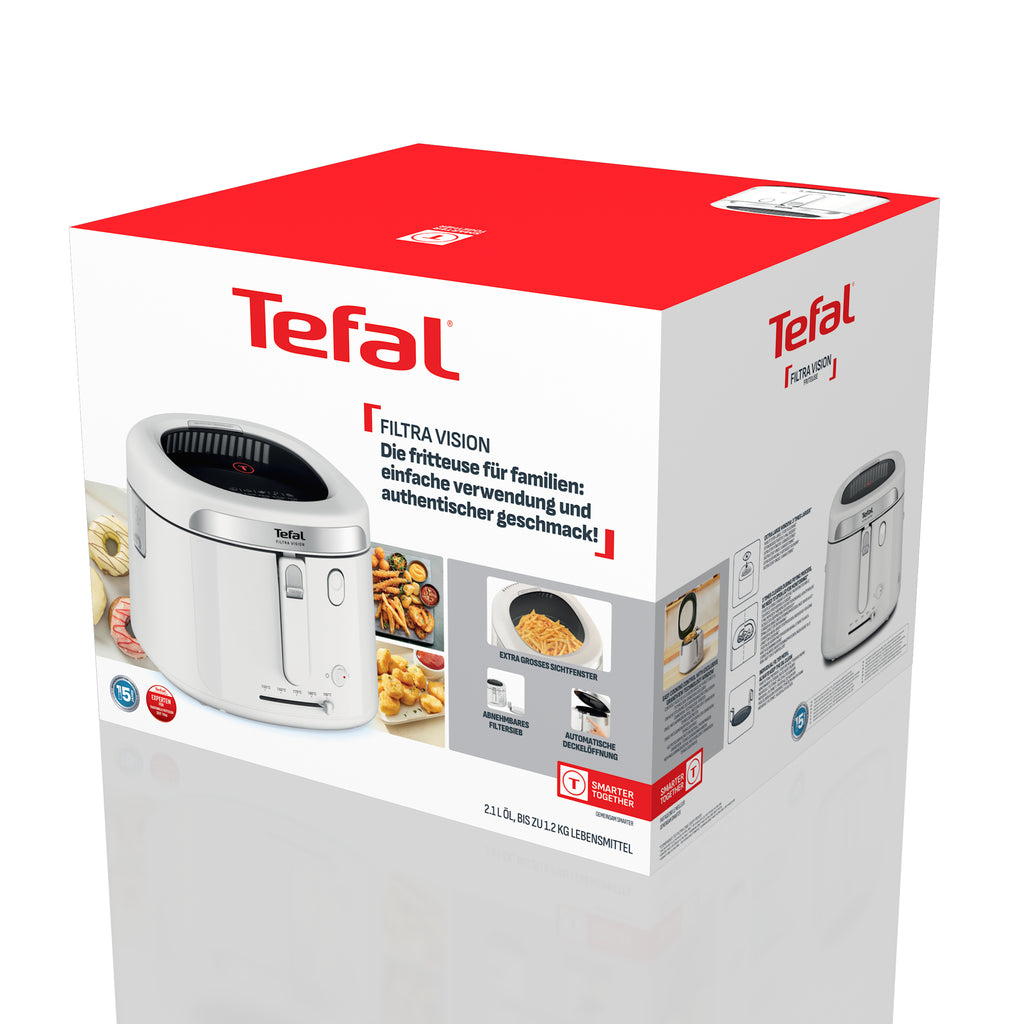 Tefal Filtra Vision FF2541E0 friteuse Unique 2,1 L Autonome 1900 W Blanc