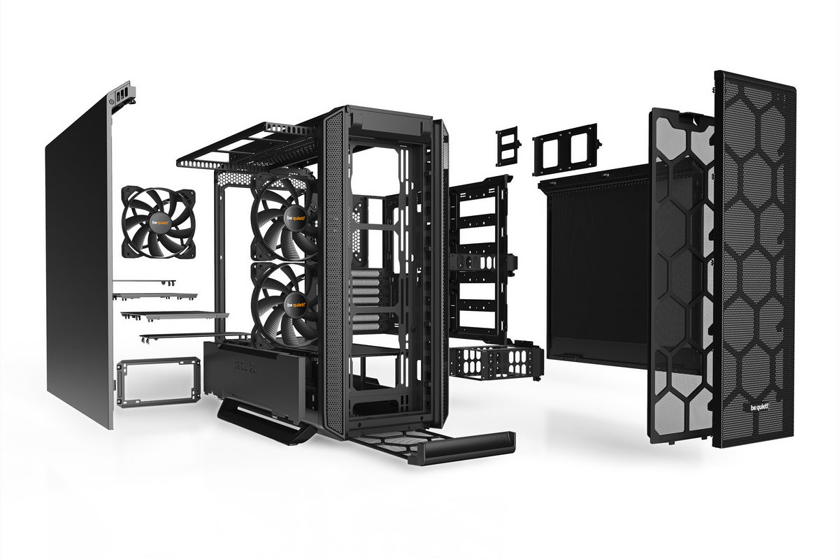 be quiet! Silent Base 802 Noir | Boîtier PC ARGB, Mini ITX / Micro ATX / ATX / E-ATX, 3 ventilateurs Pure Wings 140 mm