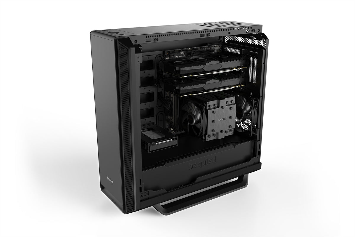 be quiet! Silent Base 802 Noir | Boîtier PC ARGB, Mini ITX / Micro ATX / ATX / E-ATX, 3 ventilateurs Pure Wings 140 mm