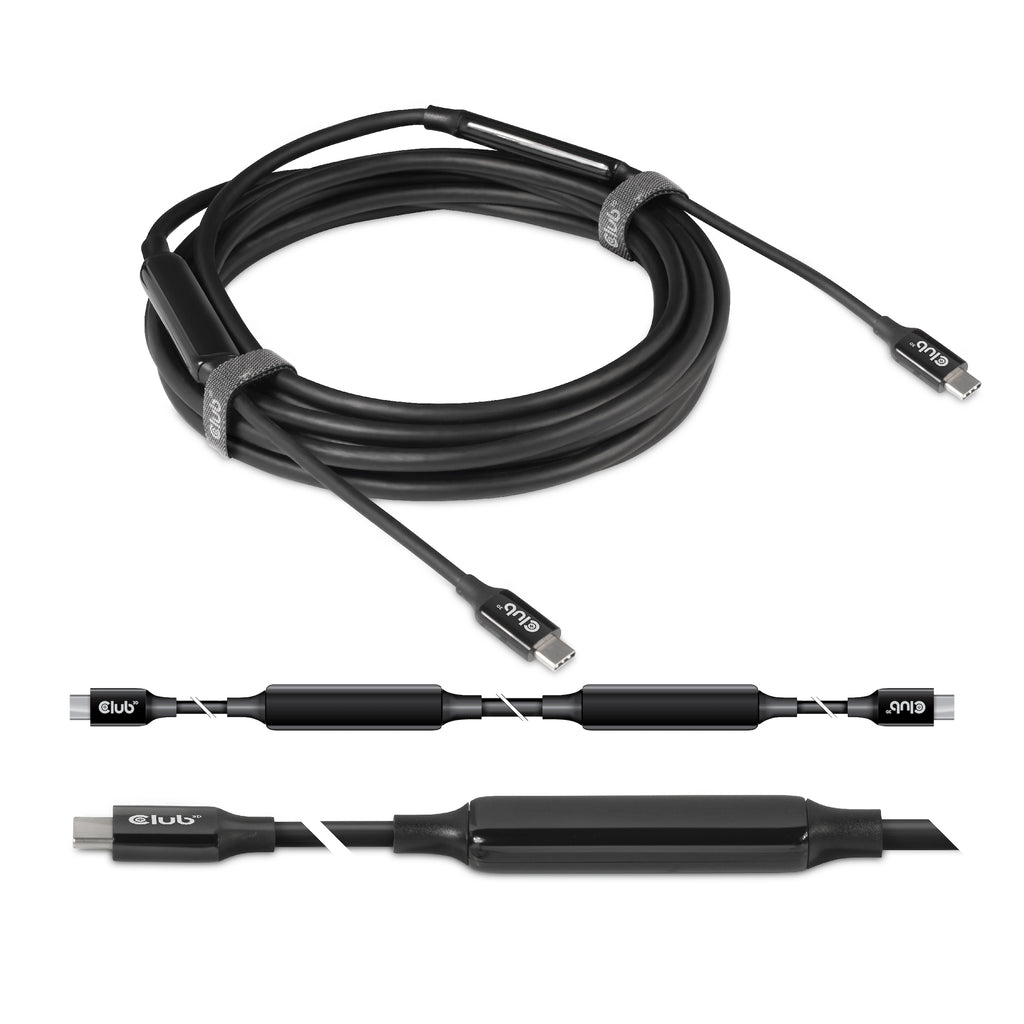 CLUB3D CAC-1535 câble USB USB 3.2 Gen 2 (3.1 Gen 2) 5 m USB C 10 Gbit/s 60 W Noir