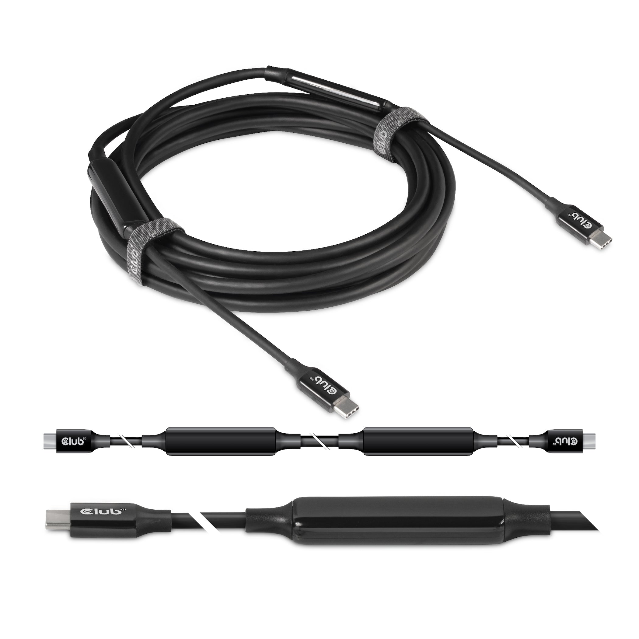 CLUB3D CAC-1535 câble USB USB 3.2 Gen 2 (3.1 Gen 2) 5 m USB C 10 Gbit/s 60 W Noir