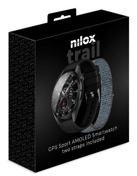 Nilox Sportivo 3,63 cm (1.43") AMOLED Numérique 466 x 466 pixels Écran tactile Noir GPS (satellite)