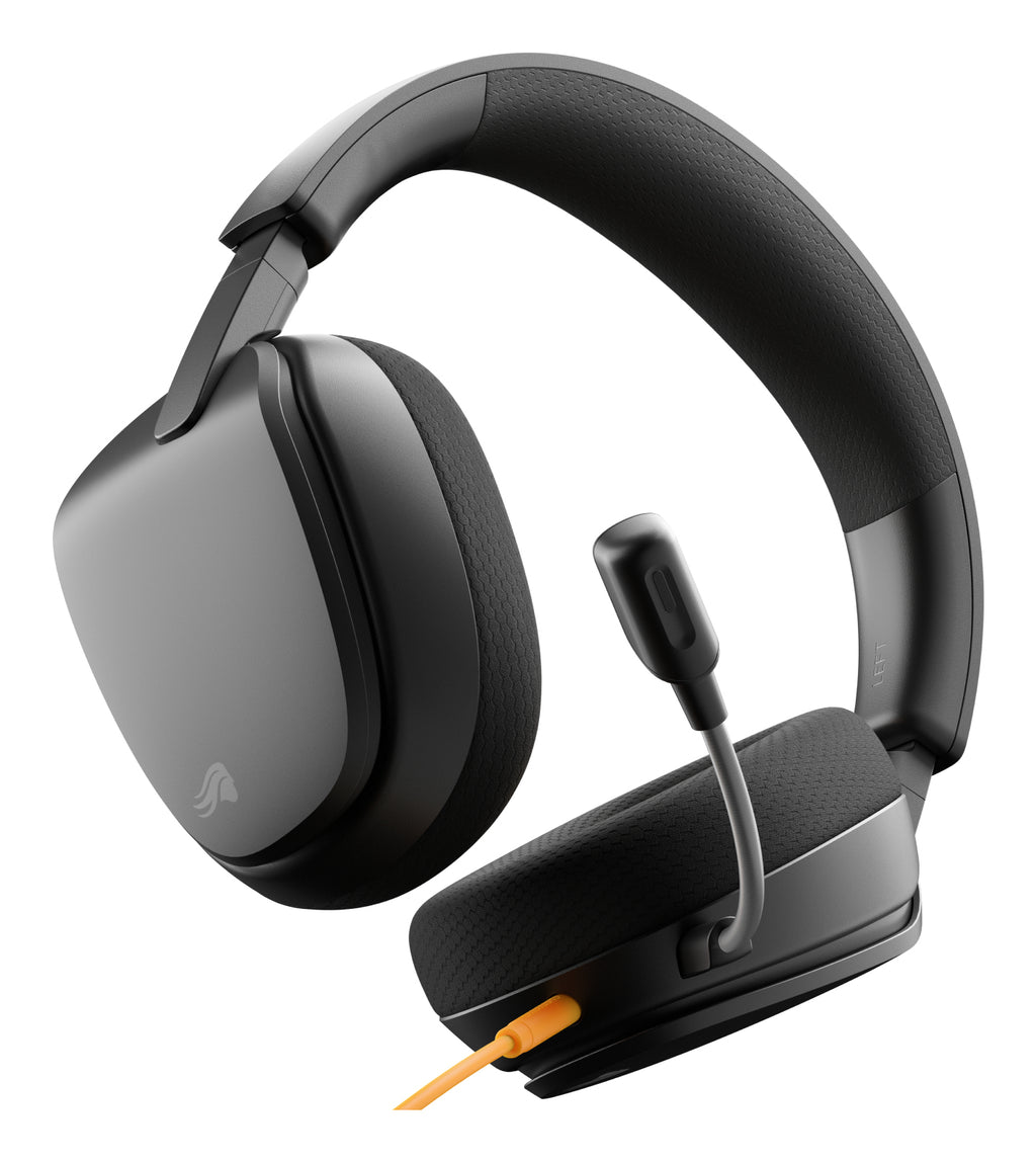 Glorious Gaming Glorious GHS Eternal - Casque gaming stéréo pour PC, PS5, PS4, Xbox, Switch. Transducteurs inclinés sur mesures, micro détachable 3,5 mm haute-clarté ajustable. Résistant, confort longue durée. Noir