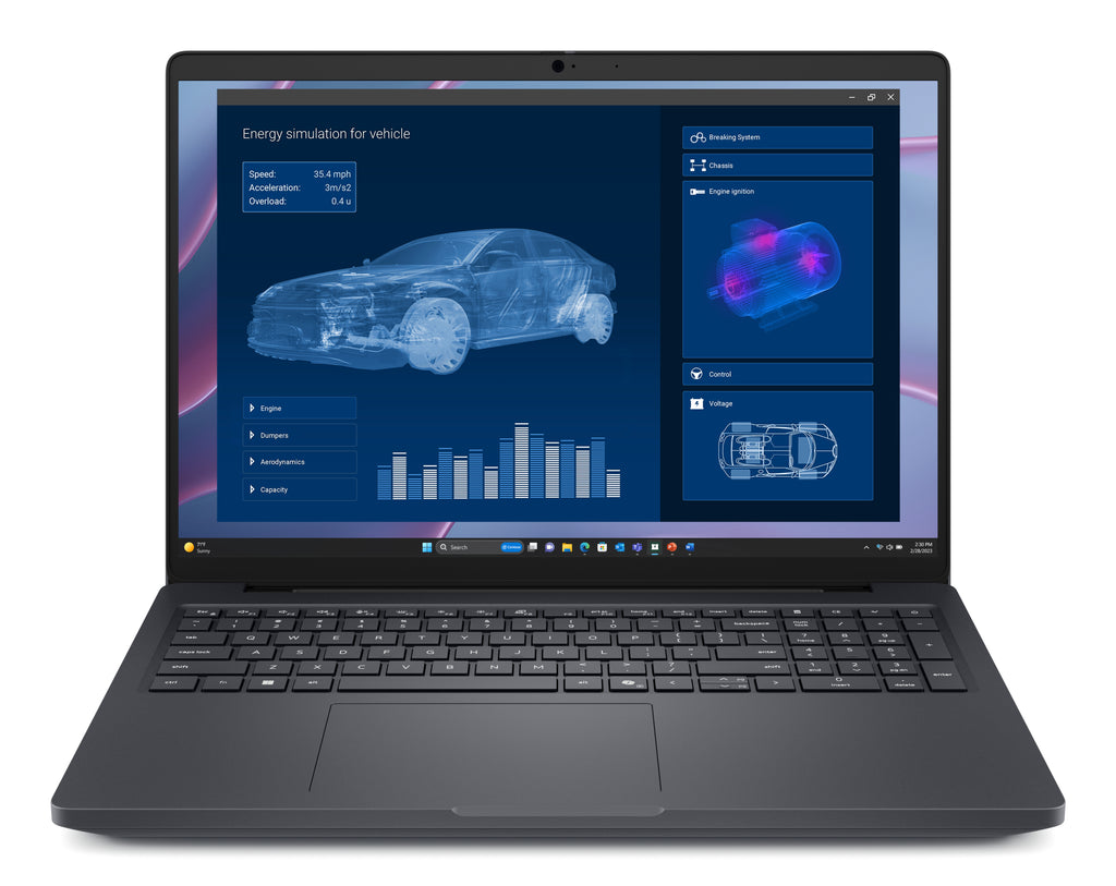 DELL Pro Max 16 MC16255 Copilot+ PC AMD Ryzen AI 7 PRO 350 Ordinateur portable 40,6 cm (16") Full HD+ 32 Go LPDDR5x-SDRAM 1 To SSD NVIDIA RTX PRO 1000 Blackwell Wi-Fi 7 (802.11be) Windows 11 Pro Nordique Noir