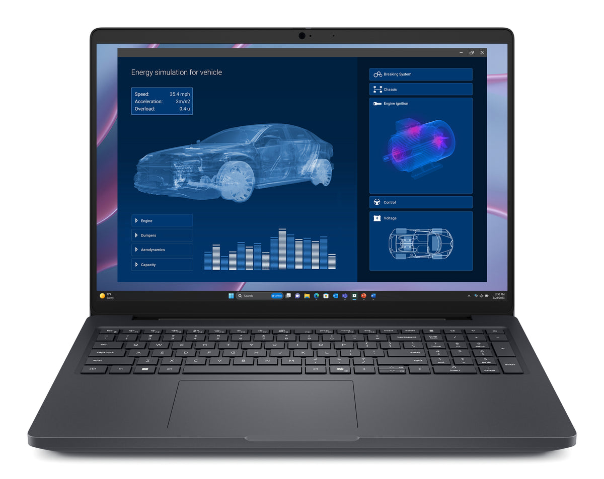 DELL Pro Max 16 MC16255 Copilot+ PC AMD Ryzen AI 7 PRO PRO 350 Station de travail mobile 40,6 cm (16") Full HD+ 32 Go LPDDR5x-SDRAM 1 To SSD NVIDIA RTX PRO 1000 Blackwell Wi-Fi 7 (802.11be) Windows 11 Pro Nordique Noir