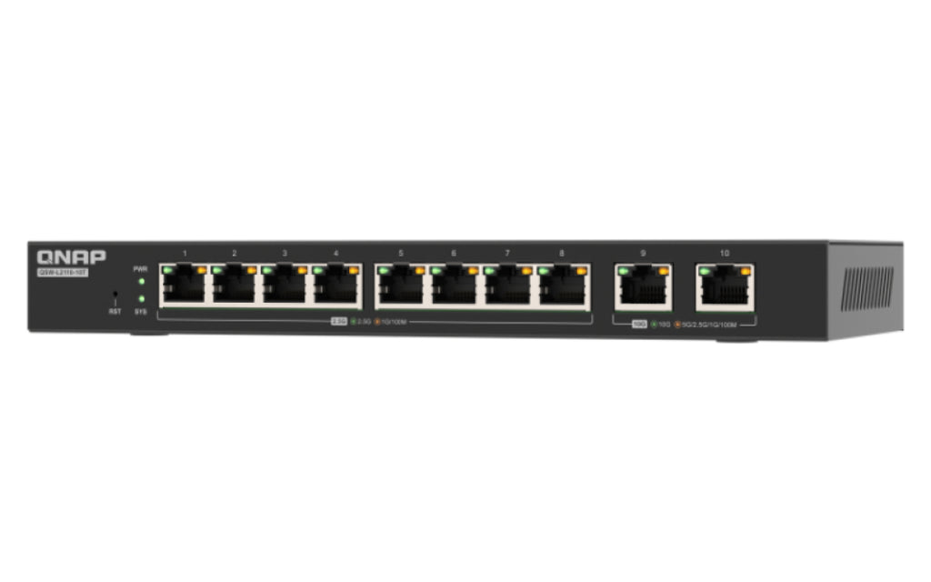 QNAP QSW-L2110-10T Switch 10-porte 10 Gigabit Ethernet / 2.5 Gigabit Ethernet - vue 3