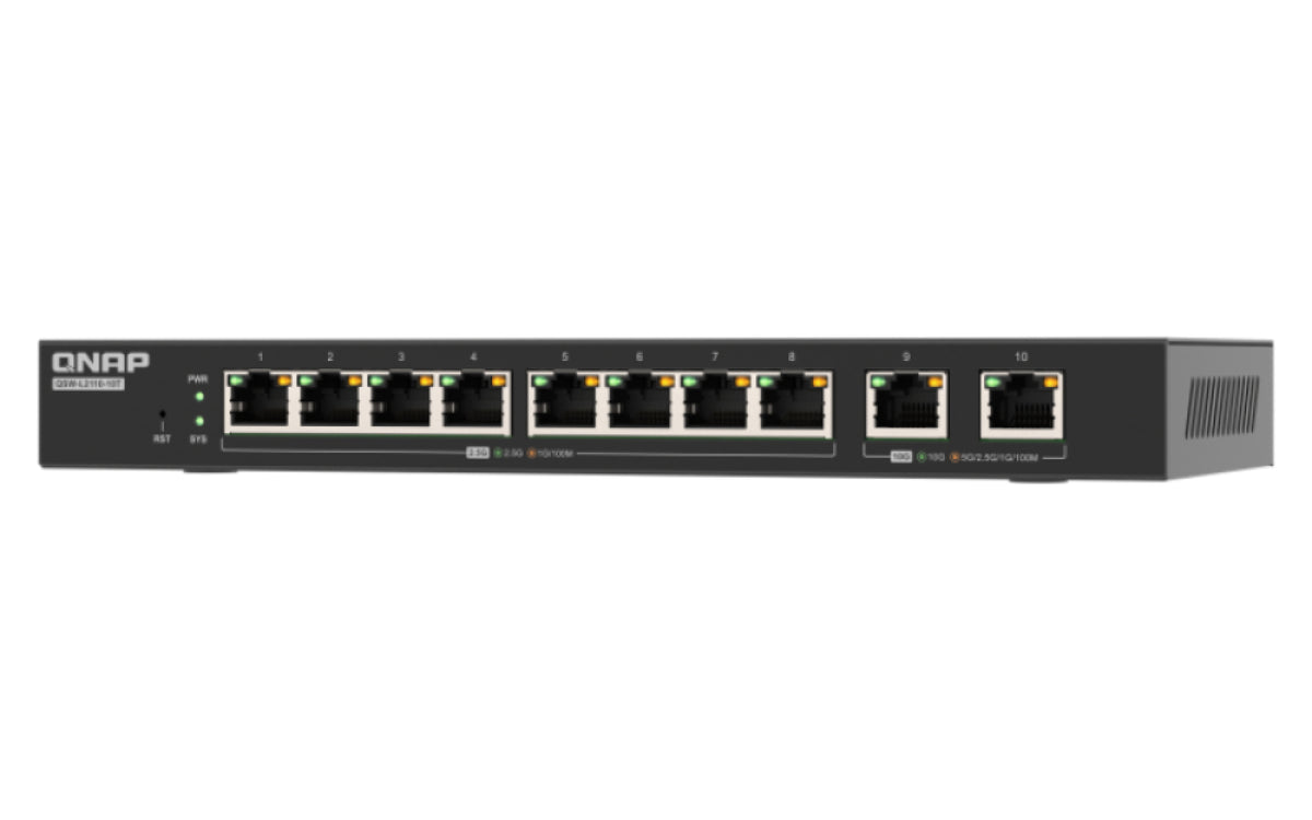 QNAP QSW-L2110-10T Switch 10-porte 10 Gigabit Ethernet / 2.5 Gigabit Ethernet - vue 3