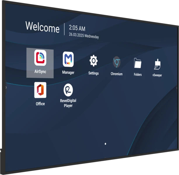 Viewsonic CDE8631-1C Écran d'Affichage Dynamique 86" 4K Ultra HD LCD Wifi Android 14 Noir