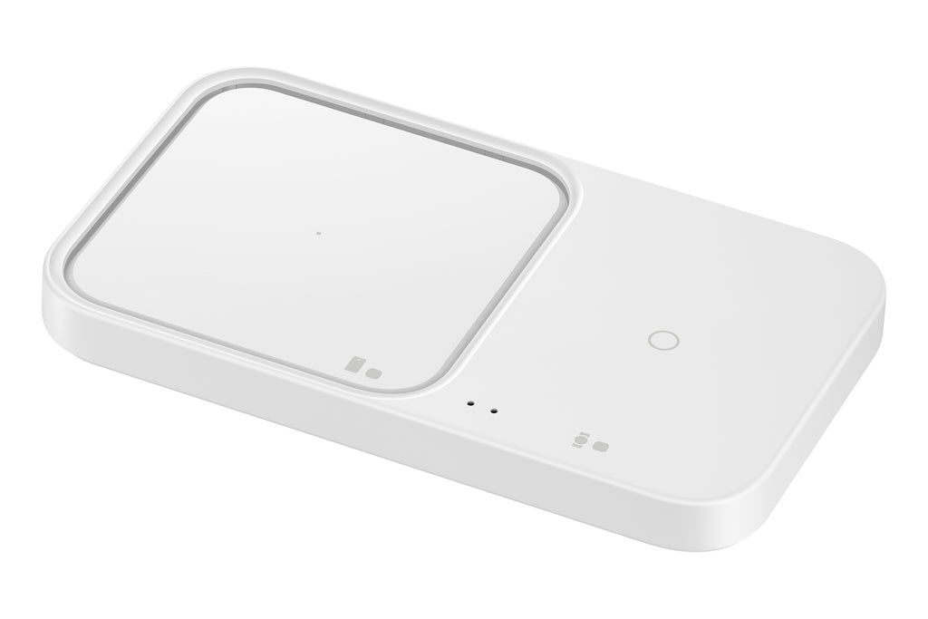 Samsung EP-P5400 Chargeur Sans Fil Duo 15W, Blanc, pour Smartphone, Écouteurs et Smartwatch