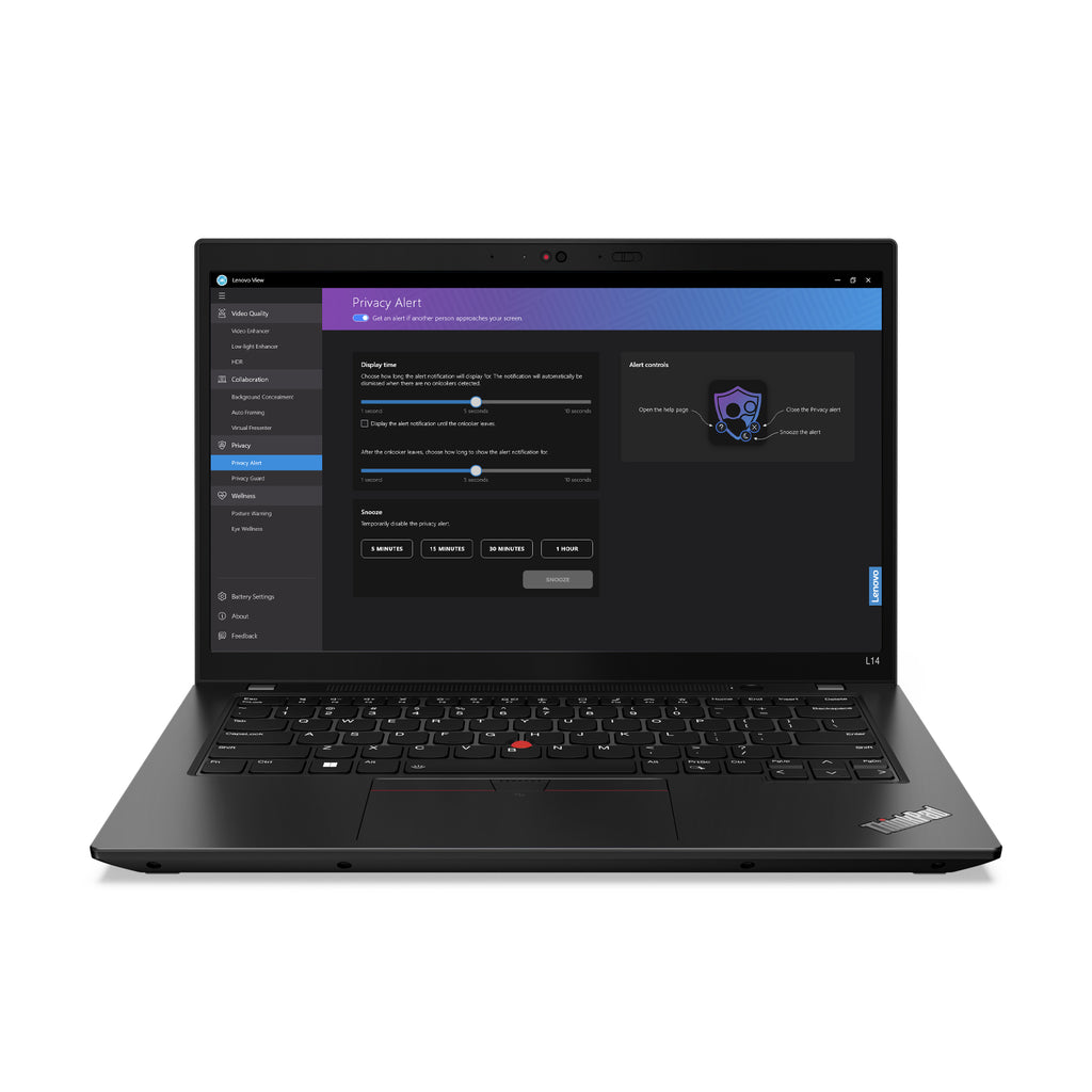 Lenovo ThinkPad L14 Gen 4 (Intel) Intel® Core™ i5 i5-1335U Ordinateur portable 35,6 cm (14") Full HD 16 Go DDR4-SDRAM 512 Go SSD Wi-Fi 6E (802.11ax) Windows 11 Pro Nordique Noir