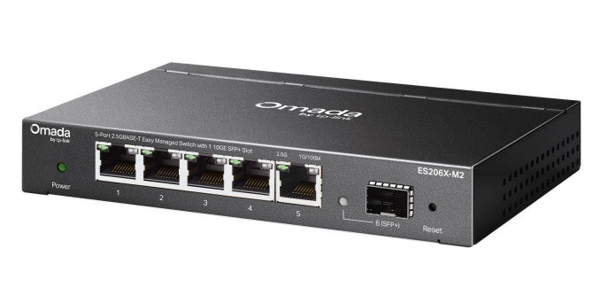 TP-Link Omada ES206X-M2 commutateur réseau Géré L2 2.5G Ethernet (100/1000/2500) Montage sur le bureau ou sur le mur Noi