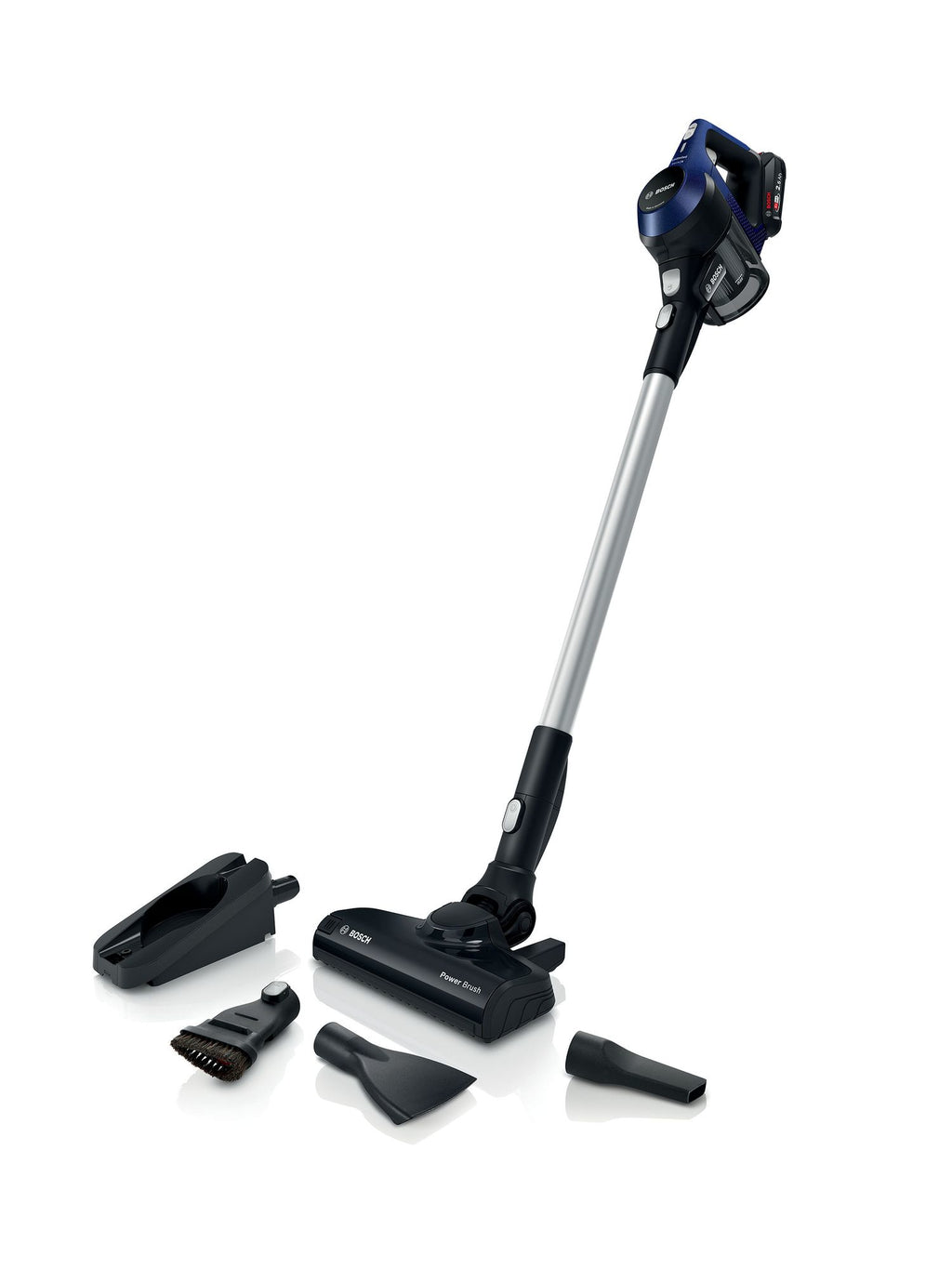 Bosch Bosch Serie 6 BBS611MAT aspirateur balai et balai électrique Aspirateur-balai 2 en 1 Batterie Sec Sans sac 0,3 L Bleu 2,5 Ah