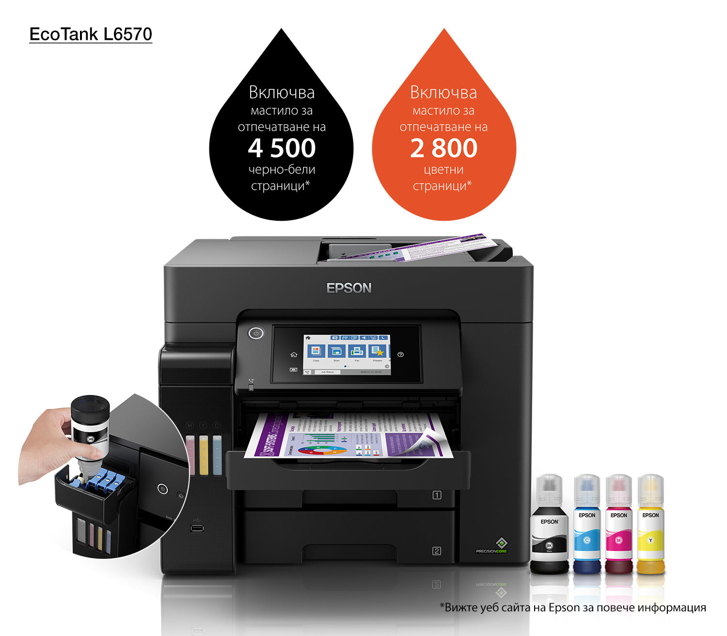 Epson EcoTank L6570 Laser 1200 x 2400 DPI 32 ppm Wifi