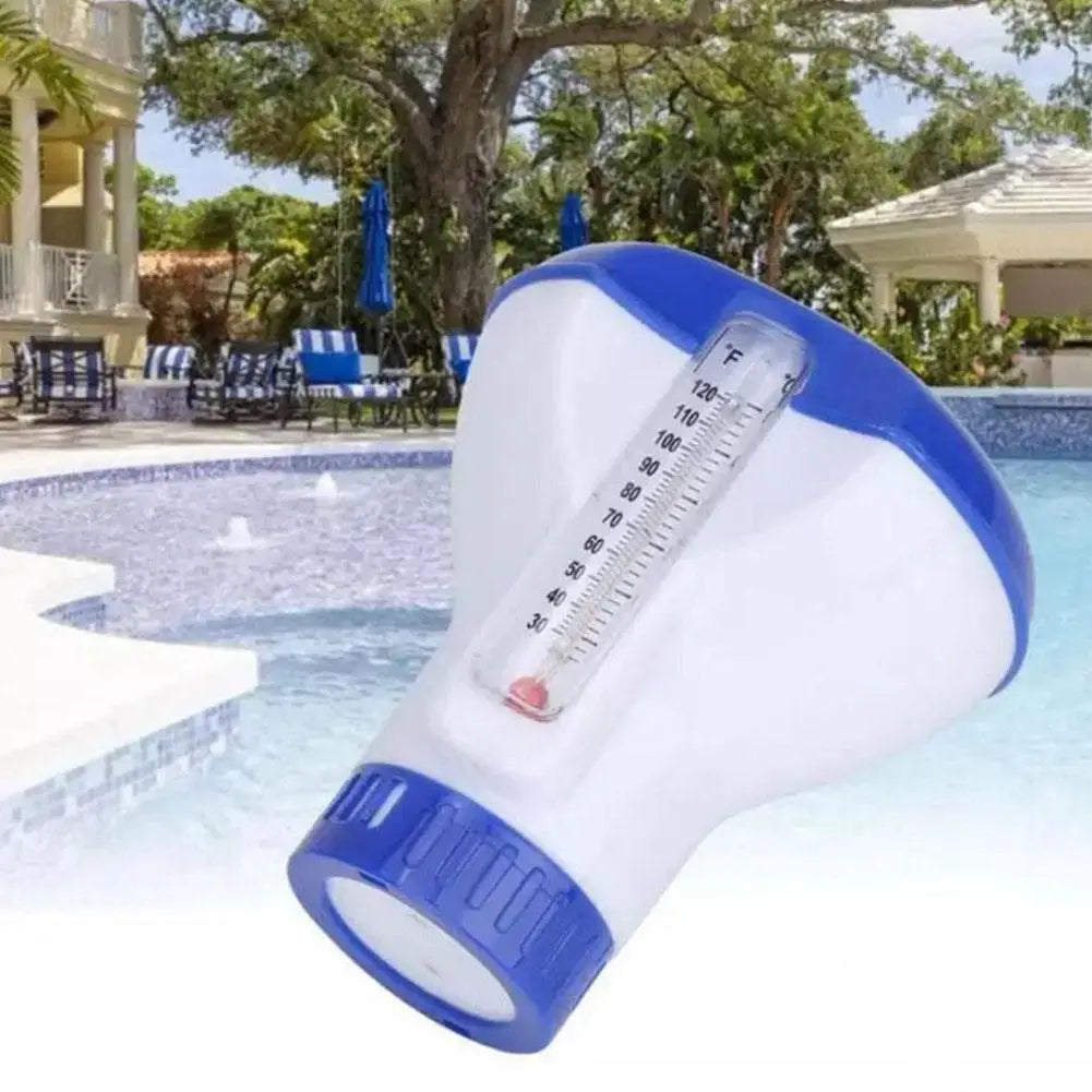 DOZOWNIK CHLORU TABLETEK TERMOMETR PŁYWAK 20g BASENU BASENOWY JACUZZI